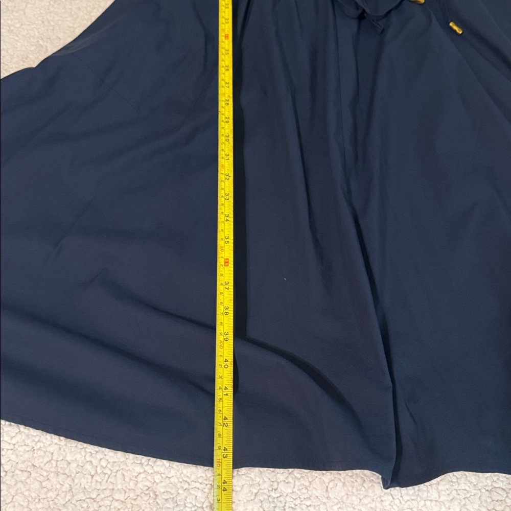 Donna Karan Navy Button-Front Drawstring Shirt Dr… - image 8